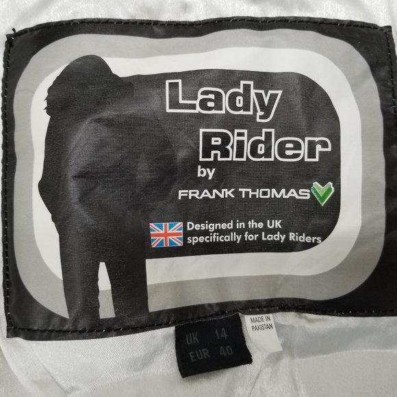 Frank Thomas Lady Rider Motorcycle Womans Jacket Size  US 10 UK14 EUR 40 - Picture 10 of 11
